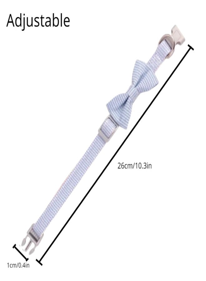 KittuPet Plaid Print Pet Puppy Dogs Adjustable Bow Tie Collar Necktie Bowknot Checkered Bowtie Holiday Wedding Decoration Accessories - Image 3